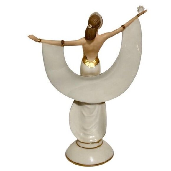 The Franklin Mint SUNRISE in GOLD Fine Porcelain Figurine Hand Painted 11.5" - Picture 2 of 6